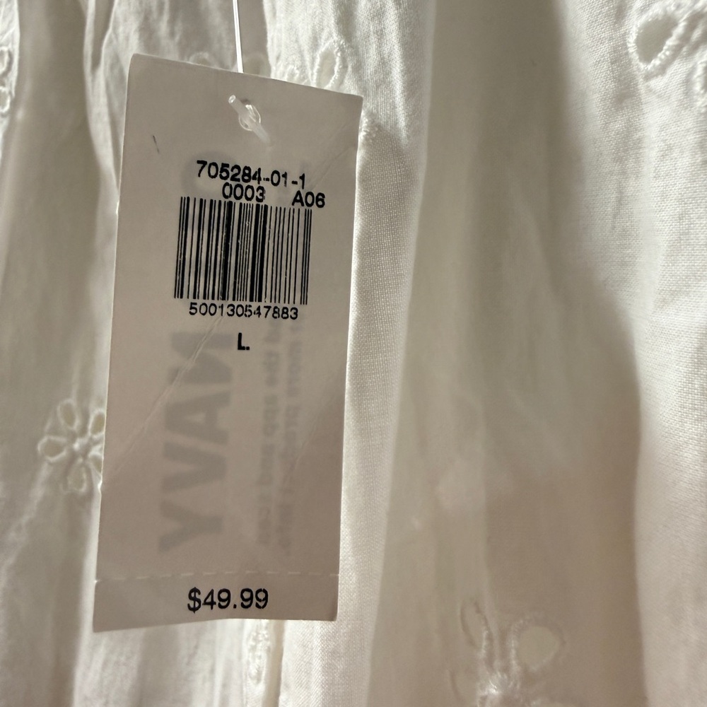 Old Navy White Eyelet Cotton Midi Skirt - Picture 3 of 4